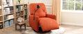 270 Degree Swivel Electric Recliner Home Theater Seating Single Reclining Sofa Rocking Motion Recliner With A Phone Holder For Living Room, Orange Orange Foam Polyester