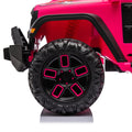 24V Ride On Large Pickup Truck Car For Kids,Ride On 4Wd Toys With Remote Control,Parents Can Assist In Driving,Bluetooth Music Version,Pickup Truck Design With Spacious Storage In The Rear. Pink Polyethylene