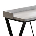 Modern Design Kitchen Dining Table, Pub Table With X Shaped Table Legs, Long Dining Table Set With 3 Stools, Easy Assemble, Gray Gray Mdf Metal