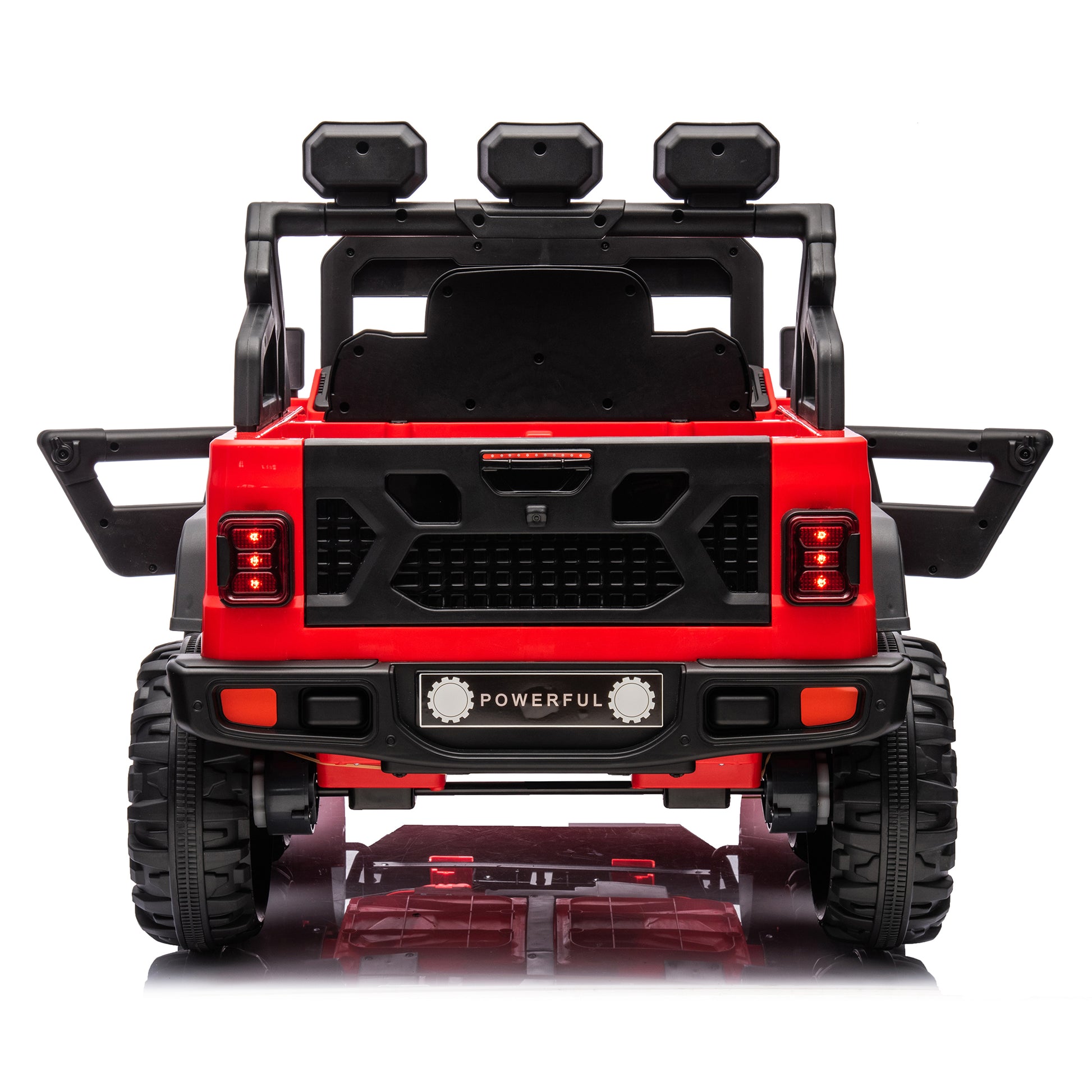 24V Ride On Large Pickup Truck Car For Kids,Ride On 4Wd Toys With Remote Control,Parents Can Assist In Driving,Bluetooth Music Version,Pickup Truck Design With Spacious Storage In The Rear. Red Polyethylene