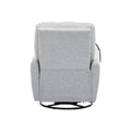 270 Degree Swivel Electric Recliner Home Theater Seating Single Reclining Sofa Rocking Motion Recliner With A Phone Holder For Living Room, Grey Grey Foam Polyester