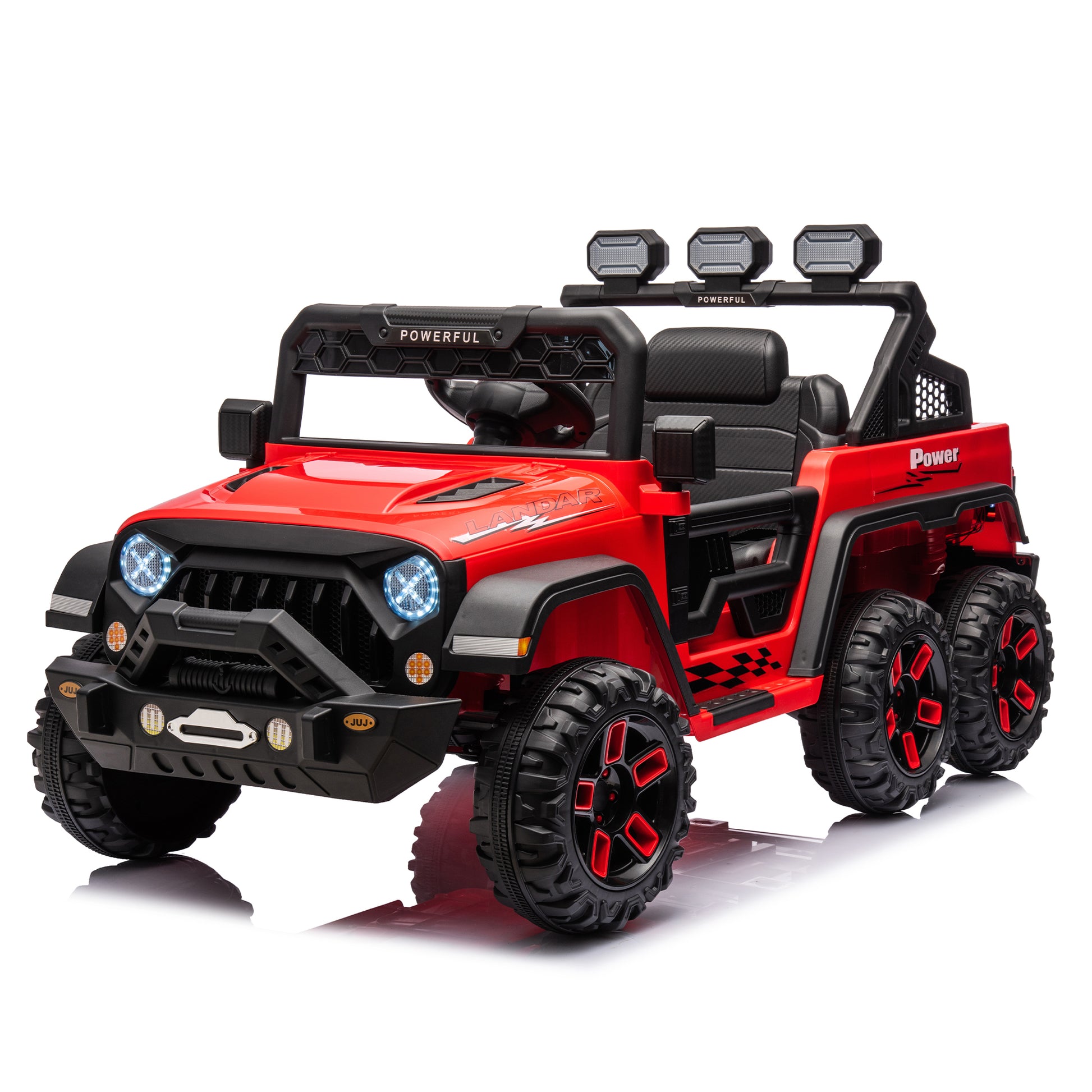 24V Ride On Large Pickup Truck Car For Kids,Ride On 4Wd Toys With Remote Control,Parents Can Assist In Driving,Bluetooth Music Version,Pickup Truck Design With Spacious Storage In The Rear. Red Polyethylene