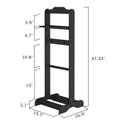 Accent Portable Garment Rack,Clothes Valet Stand With Storage Organizer,Black Finish Black Mdf