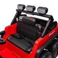 24V Ride On Large Pickup Truck Car For Kids,Ride On 4Wd Toys With Remote Control,Parents Can Assist In Driving,Bluetooth Music Version,Pickup Truck Design With Spacious Storage In The Rear. Red Polyethylene