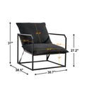 Accent Chair For Living Room Black Espresso Primary Living Space Modern Fiber Foam And Polyester Fiber Pad Fabric