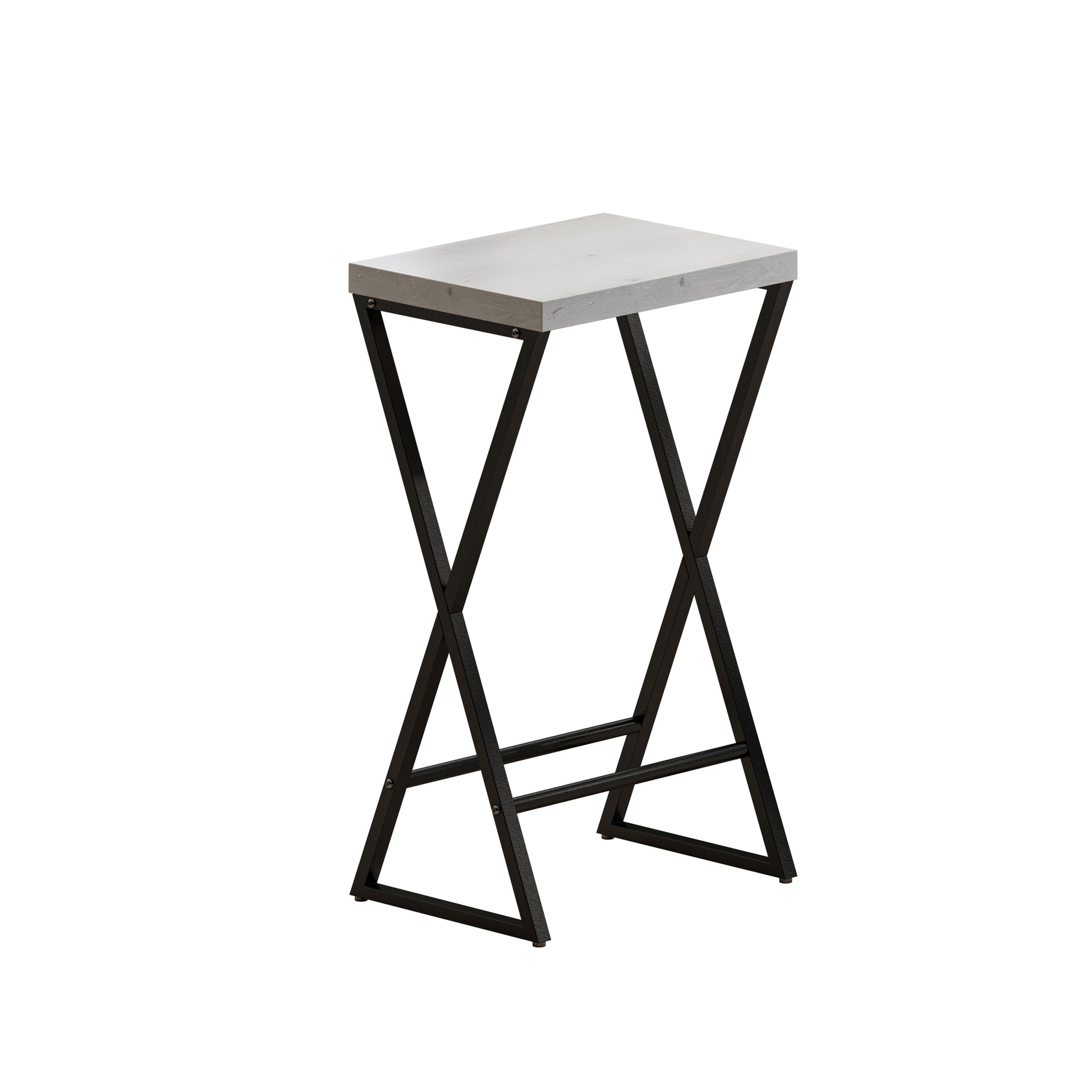 Modern Design Kitchen Dining Table, Pub Table With X Shaped Table Legs, Long Dining Table Set With 3 Stools, Easy Assemble, Gray Gray Mdf Metal