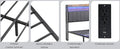 King Bed Frames With Storage Headboard And Drawers, Led Platform Bed Frame King Size, Led Upholstered Bed Frame With Charging Station, No Box Spring Needed, Easy Assembly, Grey Box Spring Not Required King Gray Metal Bedroom Bed Frame Mdf Metal