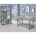 Grey Driftwood 4 Shelf Bookcase 4 Grey Gray Standard Horizontal Office Wood Open Back Farmhouse,Rustic Wood