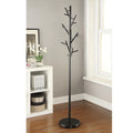 Black Coat Rack With 18 Hooks Black Primary Living Space Contemporary,Modern Steel