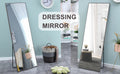 3Rd Generation Grey Solid Wood Frame Full Length Mirror, Dressing Mirror, Bedroom Home Porch, Decorative Mirror, Clothing Store, Floor Mounted Large Mirror, Wall Mounted.65