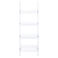 Clear Acrylic Ladder Bookcase 4 Clear Ladder Vertical Office Plastic Open Back Contemporary,Modern Acrylic