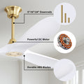 60 Inch Indoor Modern Abs Smart Ceiling Fan With 6 Speed Remote Control Reversible Dc Motor For Bedroom Gold Abs