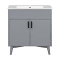 Bathroom Vanity Set, Combo Cabinet, Bathroom Storage Cabinet Gray Solid Wood