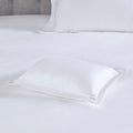 100% Cotton Sateen Embroidered Comforter Set White Cotton