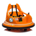 12V Ride On Bumper Car For Kids,Electric Car For Kids,1.5 5 Years Old,W Remote Control, Led Lights, Bluetooth & 360 Degree Spin, Vehicle Body With Anti Collision Paddingfive Point Safety Belt,2Wd Orange Polyethylene