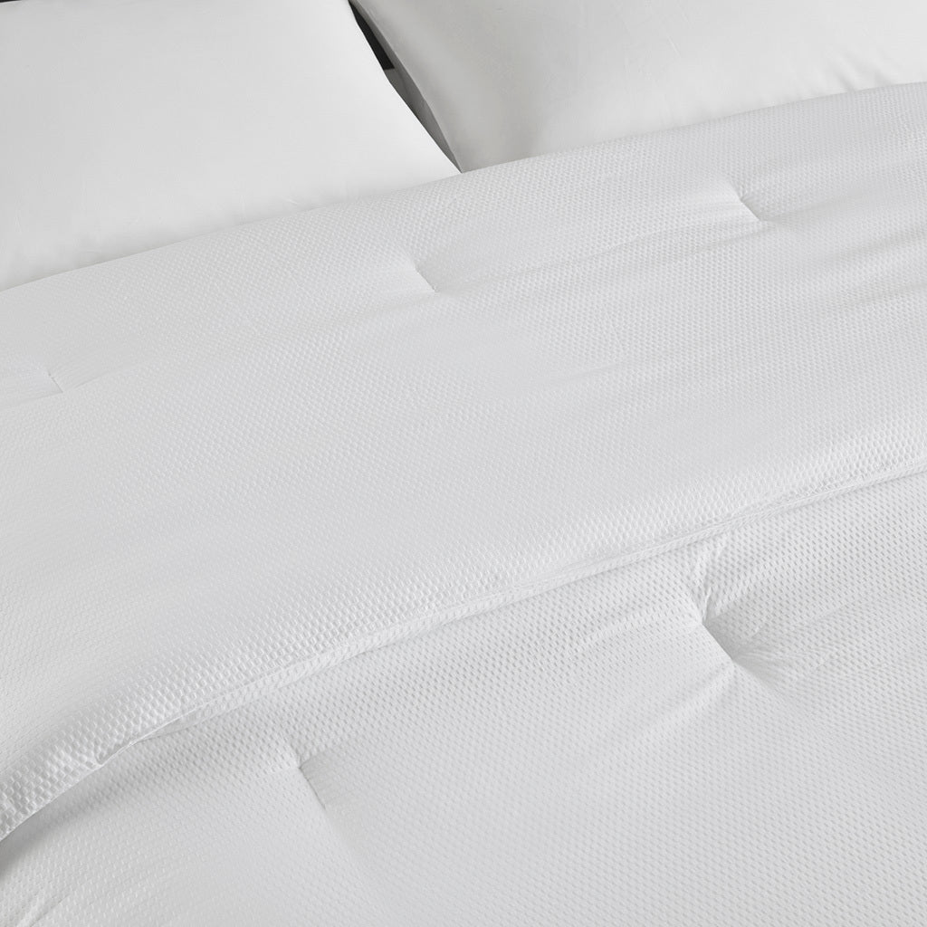 Oversized Down Alternative Comforter White Polyester