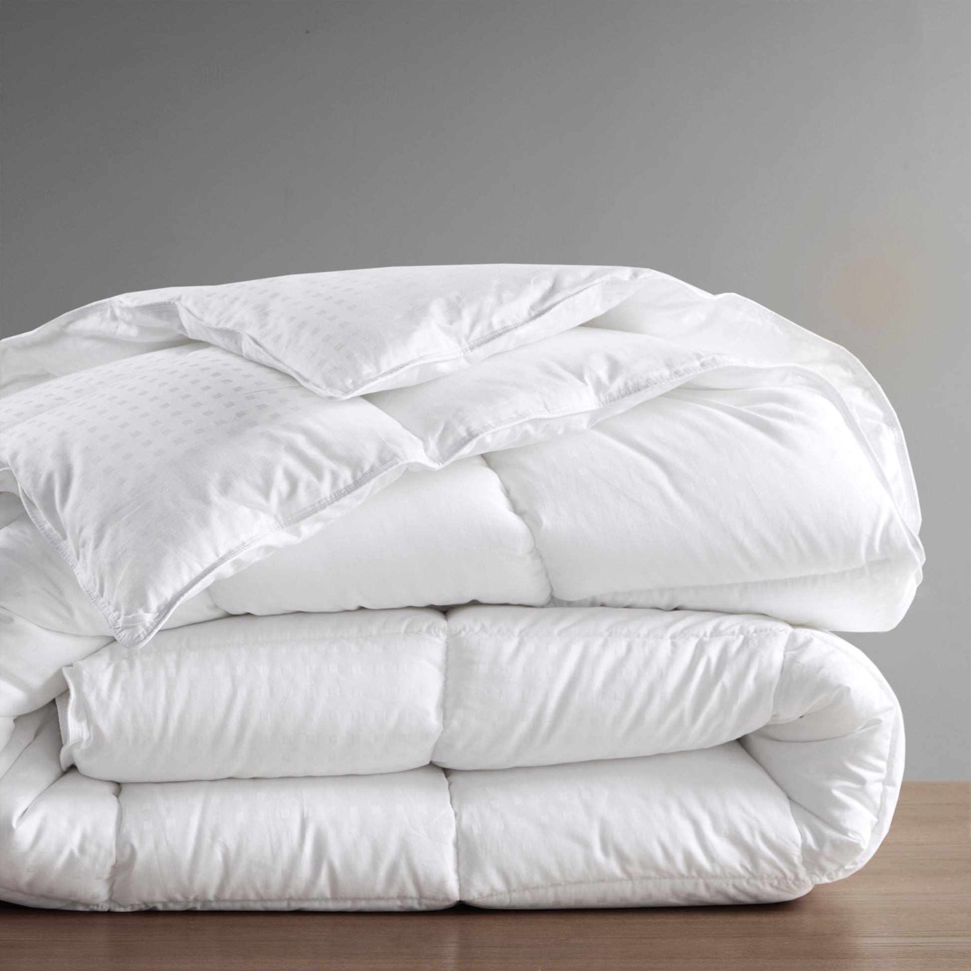 Dobby Cotton Down Alternative Comforter White Cotton