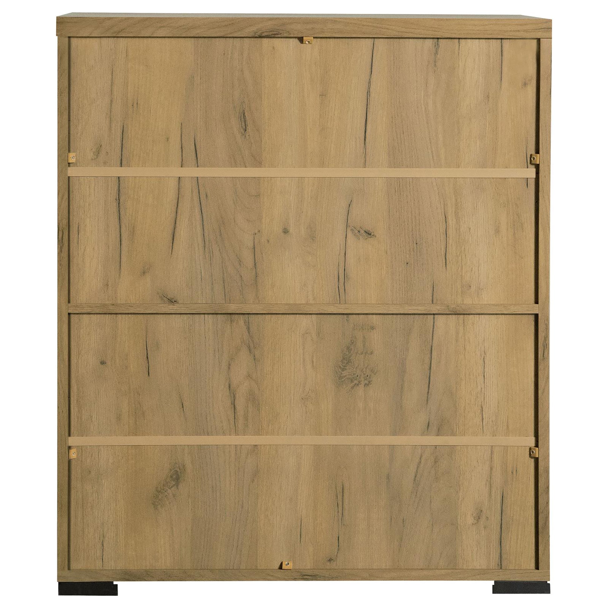 Golden Oak And Black Mesh Door Accent Cabinet Standard 5 Or More Shelves Oak Brown Light Brown Primary Living Space Adjustable Shelves Farmhouse,Rustic Wood