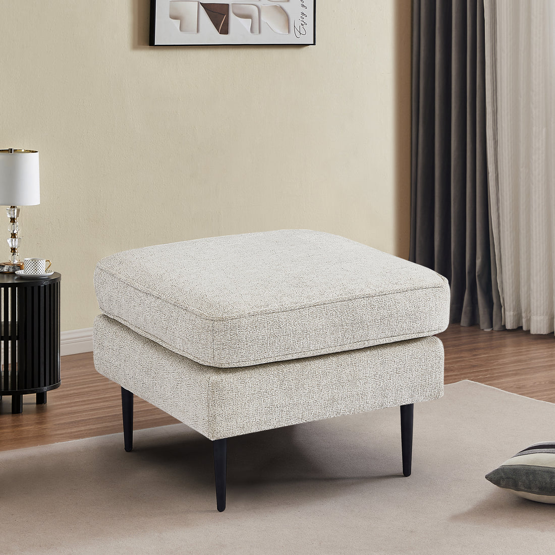 Living Room Upholstered Sofa With High Tech Fabric Surface Chesterfield Tufted Fabric Sofa Couch, Large White. White Primary Living Space American Design Polyester Chenille