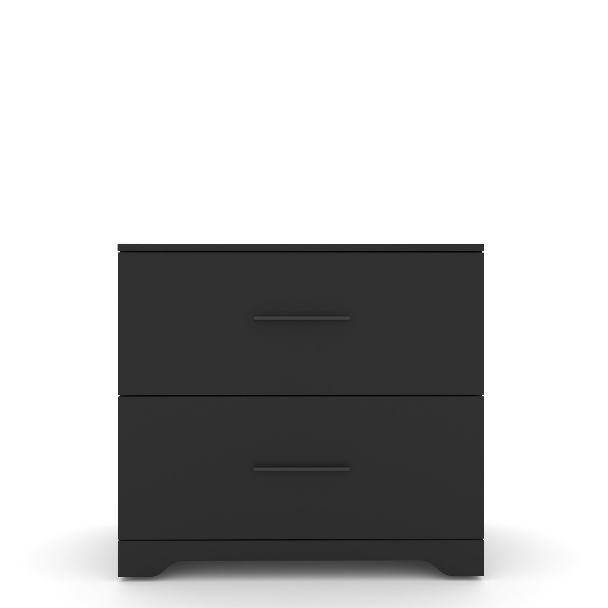 2 Drawer Lateral Filing Cabinet,Storage Filing Cabinet For Home Office, Black Black Particle Board