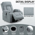 Infinite Position Single Motor Up To 350 Lbs Power Lift Recliner Chair For Elderly, Heavy Duty Motion Mechanism With 8 Point Vibration Massage And Lumbar Heating, Usb Charging Port, Cup Holders, Grey White Metal Primary Living Space Heavy Duty Pine Grey