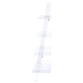 Clear Acrylic Ladder Bookcase 4 Clear Ladder Vertical Office Plastic Open Back Contemporary,Modern Acrylic