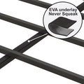 Queen Size Bed Frame With Charging Station, Upholstered Headboard, Metal Platform, Grey Box Spring Not Required Queen Dark Gray Metal Bedroom Bed Frame Upholstered Linen Metal