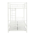 Metal Bunk Bed With Trundle White Twin White Metal