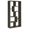 Weathered Grey 8 Shelf Bookcase 8 Or More Grey Gray Standard Vertical Office Open Back Wood Transitional Wood