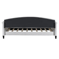 Modern Luxury Tufted Button Daybed,Twin,Beige Box Spring Not Required Twin Beige Wood Velvet Upholstered