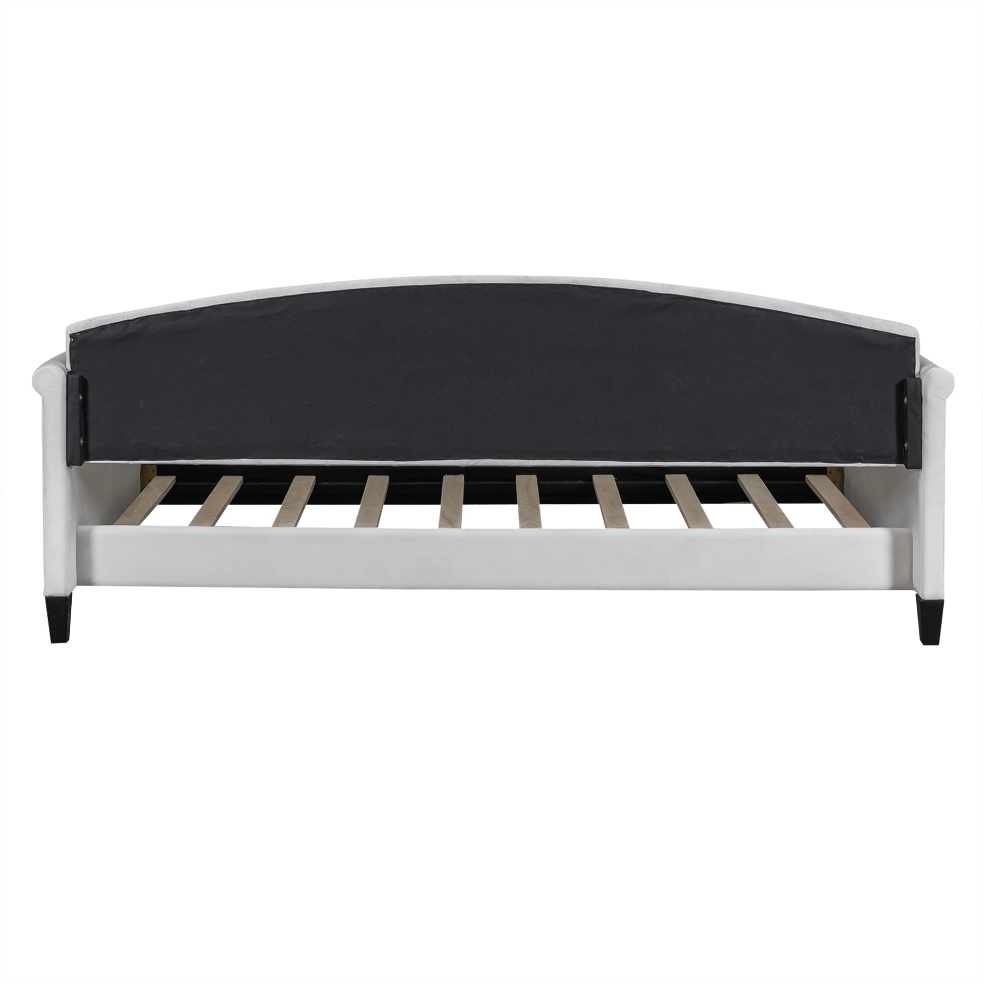 Modern Luxury Tufted Button Daybed,Twin,Beige Box Spring Not Required Twin Beige Wood Velvet Upholstered