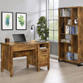 Antique Nutmeg 6 Tier Rectangular Bookcase 8 Or More Brown Brown Geometric Vertical Office Wood Open Back Farmhouse,Rustic Wood