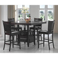 Black And Espresso Upholstered Counter Height Stools Set Of 2 Solid Black Espresso Dining Room Foam Spot Clean Transitional Bar Stools Rubberwood Open Back Foam Faux Leather