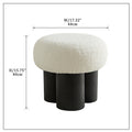 W8017 1 White Lamb Wool Seat, Barrel Pvc Pipe With Black Ash Willow White Broadcloth Pleat