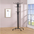 Black Metal Coat Rack Black Primary Living Space Traditional Metal