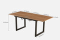 Square Extendable Dining Table With Metal Leg,Modern Space Saving Kitchen Table For Living Room 70.86
