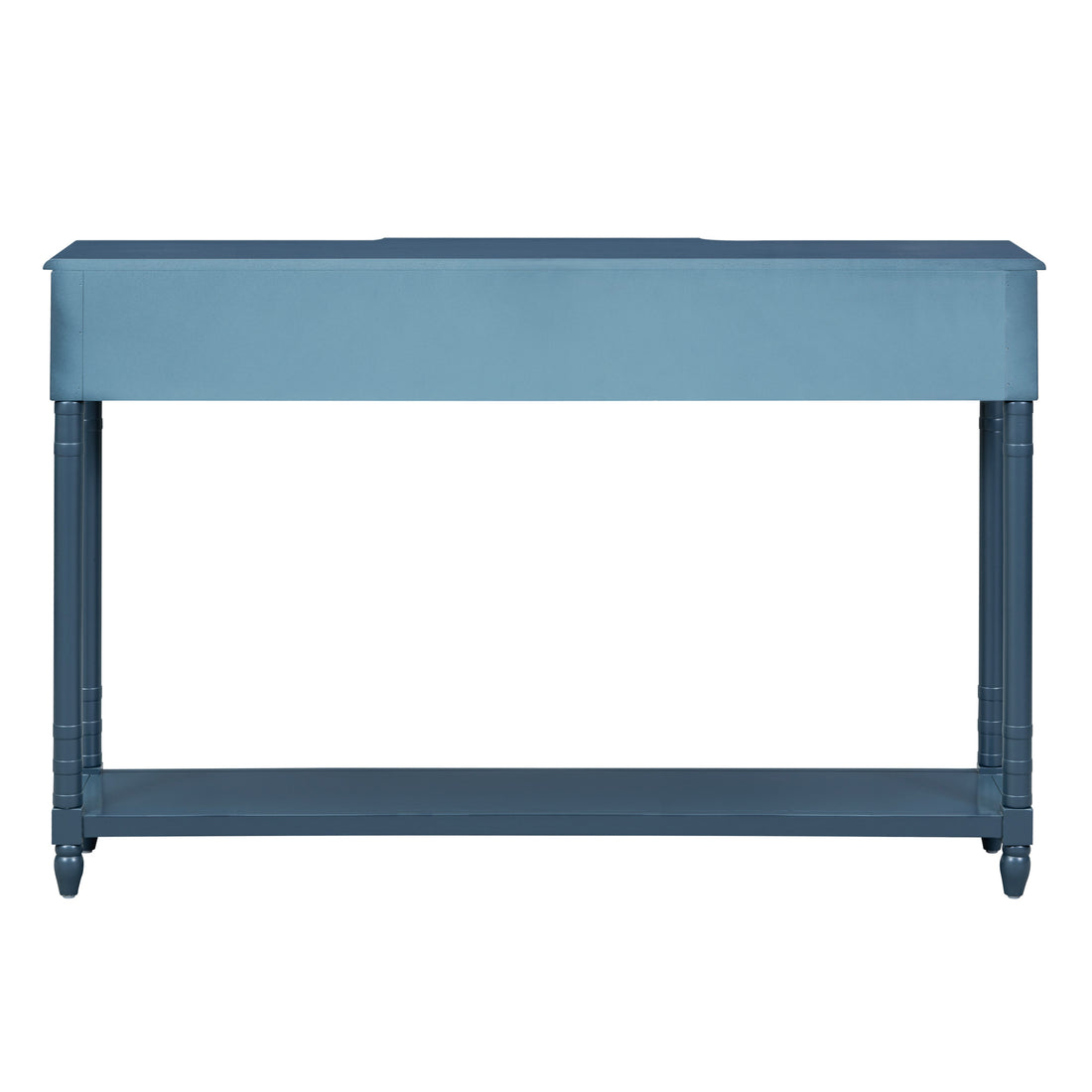 Console Table Sofa Table With Drawers For Entryway With Projecting Drawers And Long Shelf Antique Navy, Old Sku: Wf189574Aam Antique Navy Solid Wood Mdf