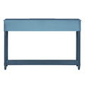 Console Table Sofa Table With Drawers For Entryway With Projecting Drawers And Long Shelf Antique Navy, Old Sku: Wf189574Aam Antique Navy Solid Wood Mdf