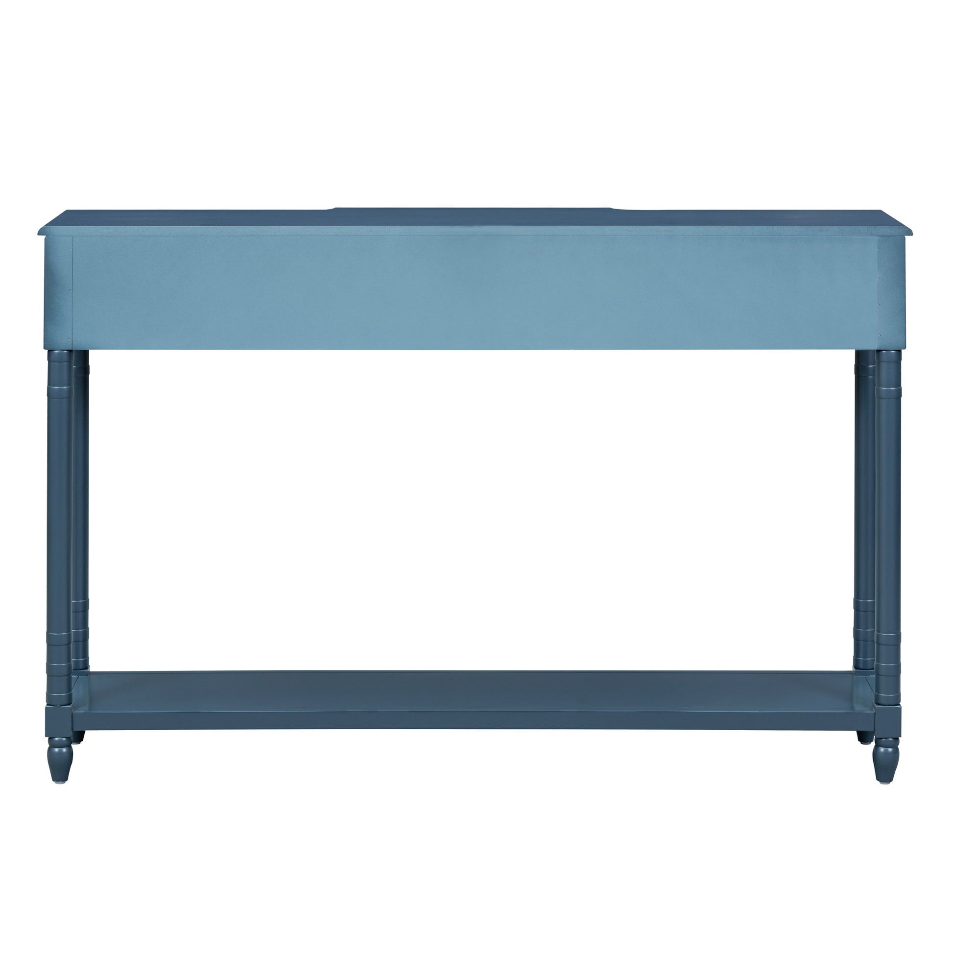 Console Table Sofa Table With Drawers For Entryway With Projecting Drawers And Long Shelf Antique Navy, Old Sku: Wf189574Aam Antique Navy Solid Wood Mdf