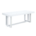 Paxley Dining Table, White High Gloss Finish Dn01610 White Mdf