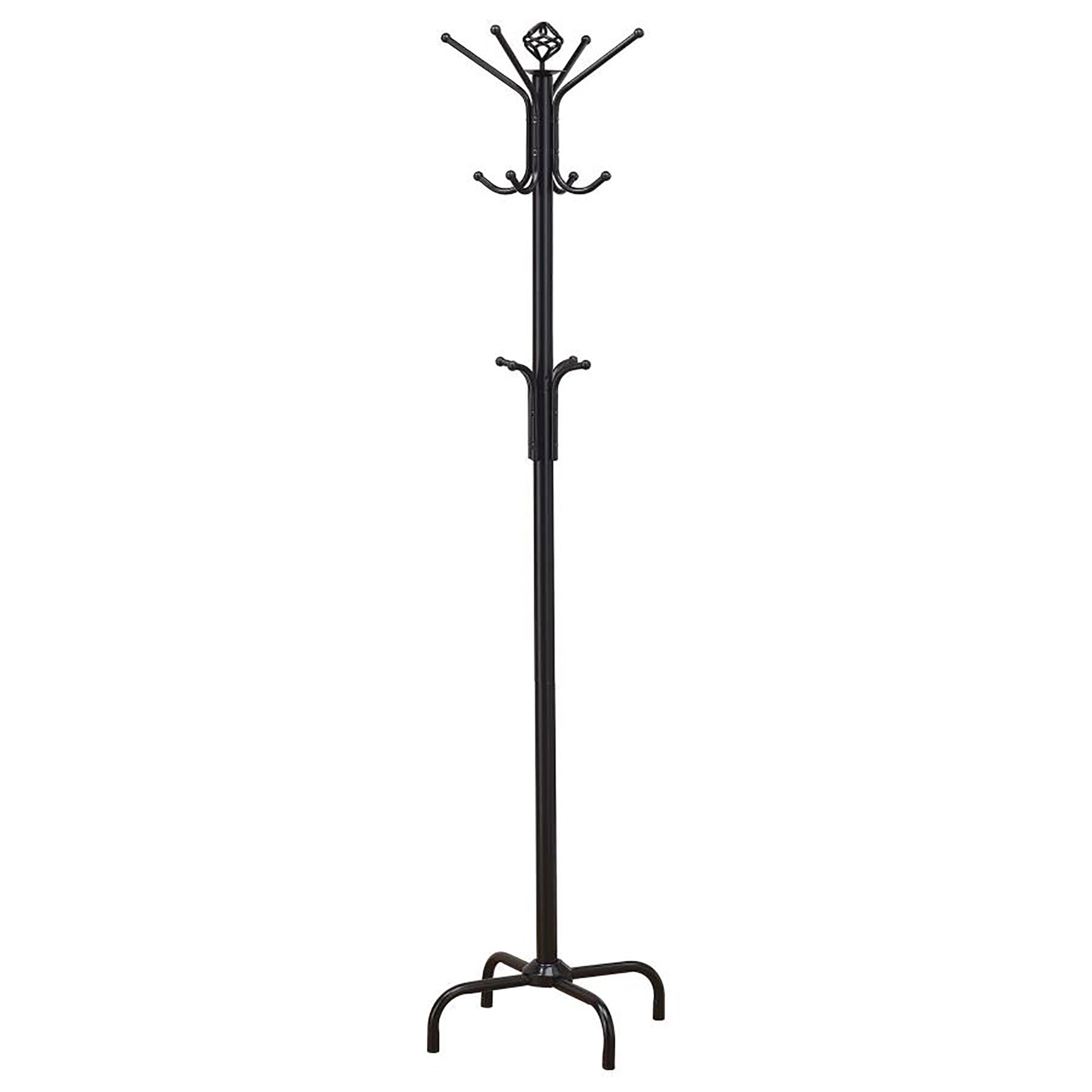 Black Metal Coat Rack Black Primary Living Space Traditional Metal