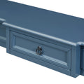 Console Table Sofa Table With Drawers For Entryway With Projecting Drawers And Long Shelf Antique Navy, Old Sku: Wf189574Aam Antique Navy Solid Wood Mdf
