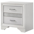 White 2 Drawer Nightstand With Hidden Jewelry Tray White White 2 Drawers Bedroom Drawer Storage Contemporary,Modern Rubberwood Felt Lined Drawers White Wood