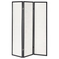 Beige And Espresso 3 Panel Folding Screen Beige Traditional Fabric