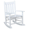 White Slat Back Youth Rocking Chair White White Primary Living Space Wipe Clean Transitional Rocking Chairs Acacia Slat Back Wood