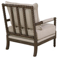 Beige And Natural Removable Back Accent Chair Beige Light Brown Primary Living Space Traditional Foam Fabric