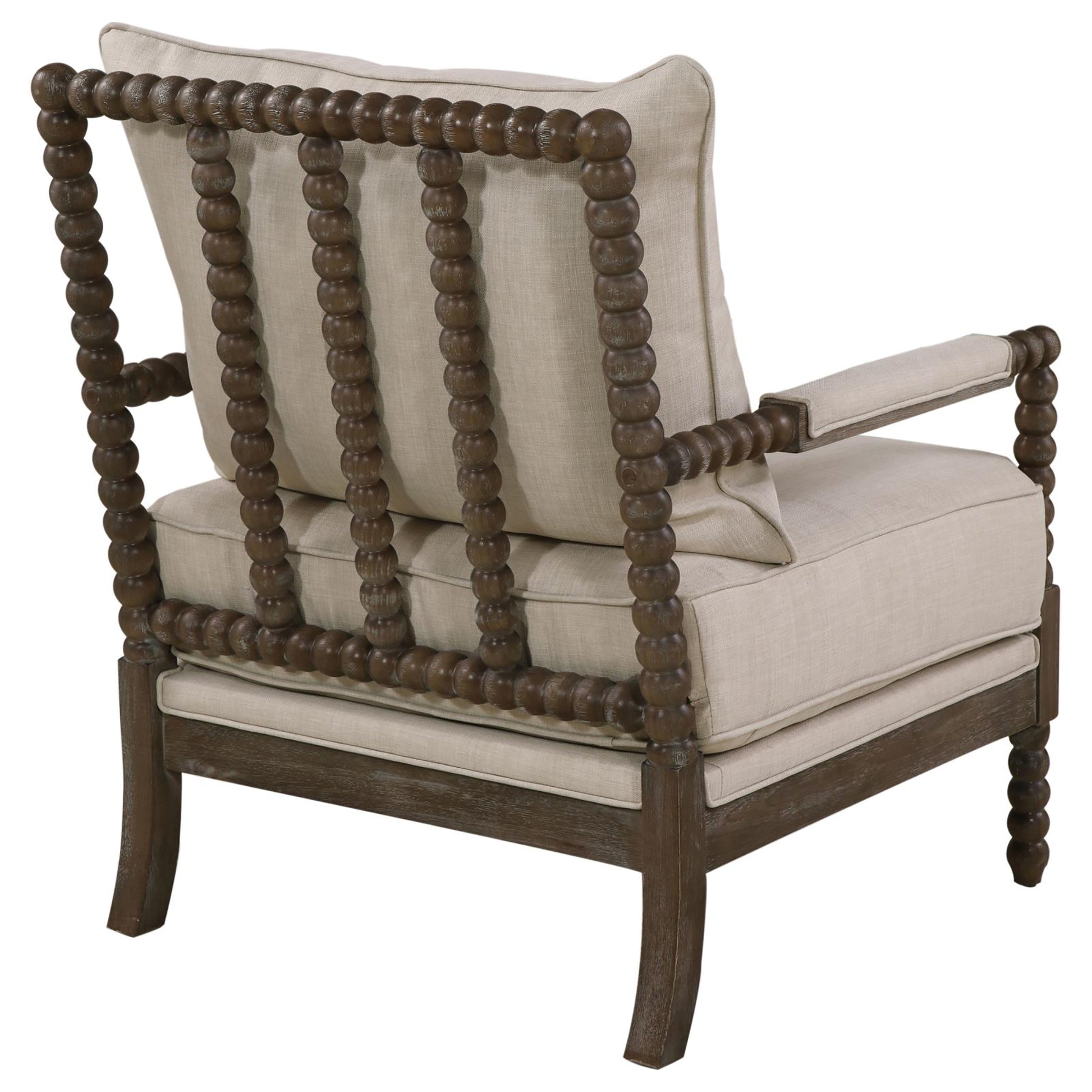 Beige And Natural Removable Back Accent Chair Beige Light Brown Primary Living Space Traditional Foam Fabric