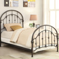 Dark Bronze Metal Twin Bed Box Spring Required Twin Bronze Metal Bedroom Traditional Bed Frame Metal