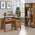 Antique Nutmeg 6 Tier Rectangular Bookcase 8 Or More Brown Brown Geometric Vertical Office Wood Open Back Farmhouse,Rustic Wood