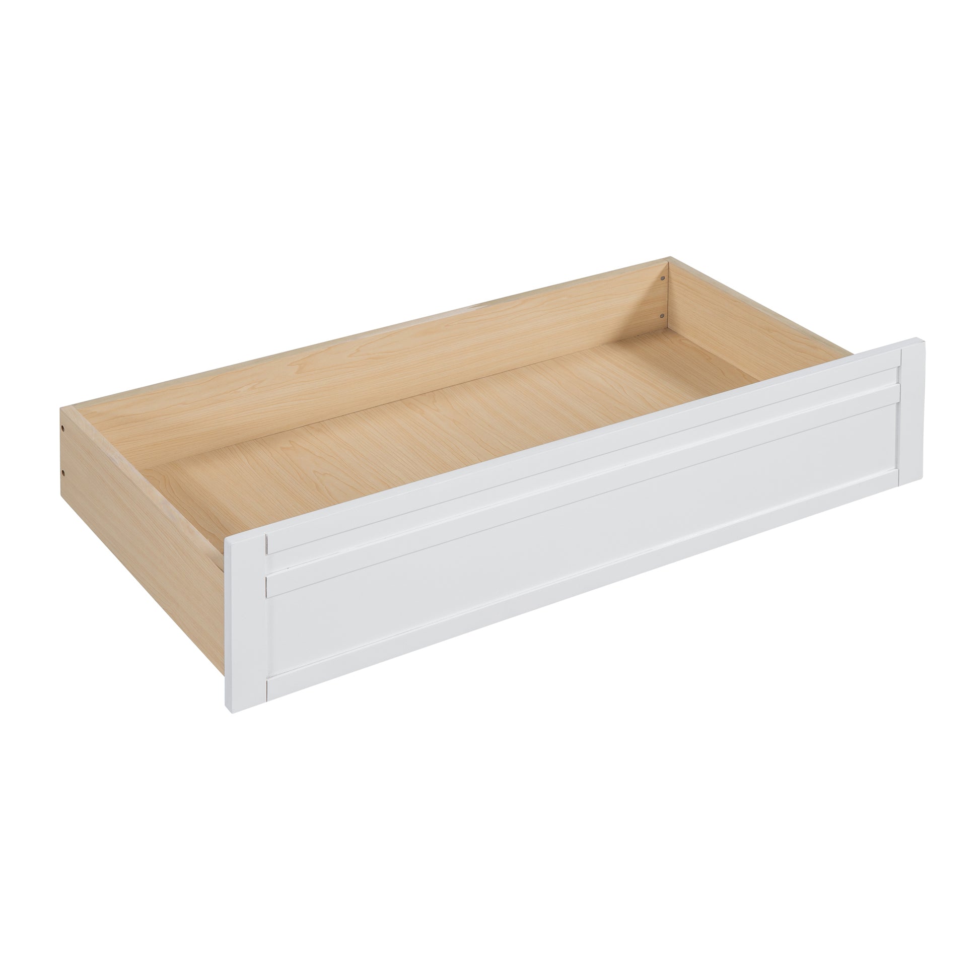 Twin Size Daybed, Wood Slat Support, With Bedside Shelves And Two Drawers, White White Solid Wood Mdf